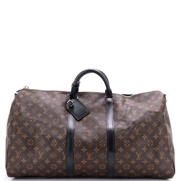 Louis Vuitton Keepall Bandouliere Bag Macassar Monogram Canvas 55