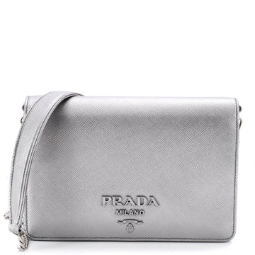 Prada Chain Wallet Crossbody Saffiano Leather