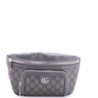 Gucci Ophidia Front Pocket Zip Belt Bag GG Coated Canvas Medium