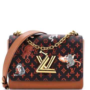 Louis Vuitton Twist Handbag Limited Edition Grace Coddington Catogram Canvas MM