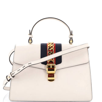 Gucci Sylvie Top Handle Bag Leather Large