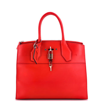 Louis Vuitton City Steamer Handbag Leather MM