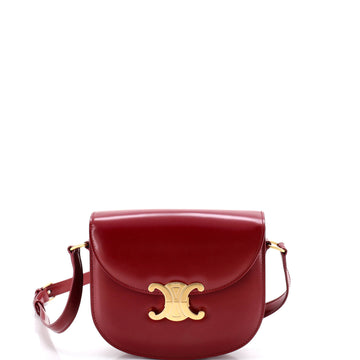 Celine Triomphe Besace Clea Flap Bag Leather