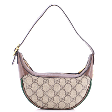 Gucci Ophidia Half Moon Bag GG Coated Canvas Mini