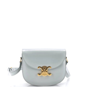 Celine Triomphe Besace Clea Flap Bag Leather