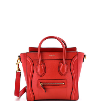 Celine Luggage Bag Grainy Leather Nano