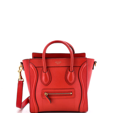 Celine Luggage Bag Grainy Leather Nano