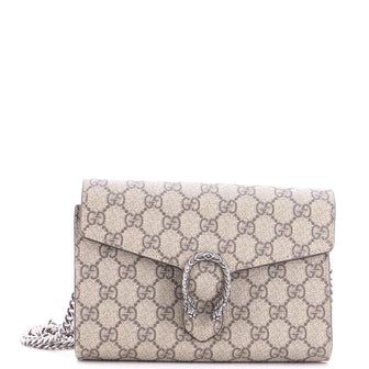 Gucci Dionysus Chain Wallet GG Coated Canvas Small