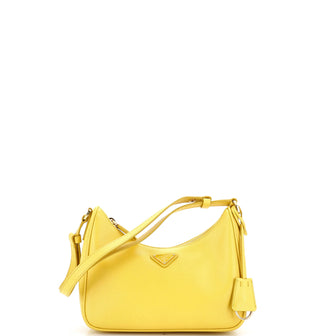 Prada Re-Edition Hobo Saffiano Leather Mini