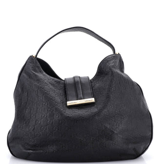 Gucci New Ladies Web Hobo Guccissima Leather Medium