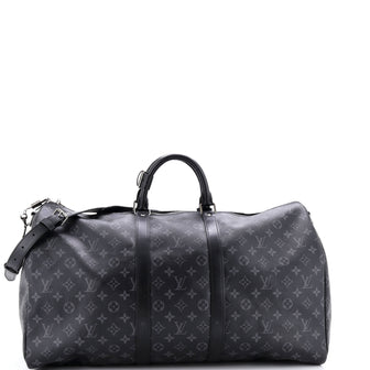 Louis Vuitton Keepall Bandouliere Bag Monogram Eclipse Canvas 55