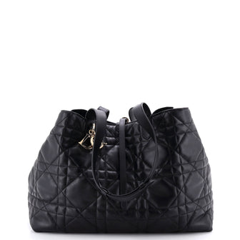 Christian Dior Toujours Tote Bag Macrocannage Quilt Calfskin Large