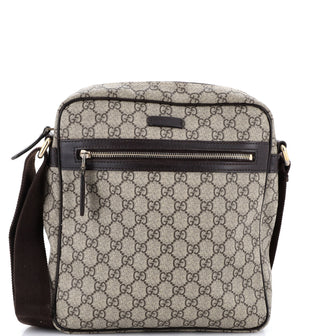 Gucci Front Zip Messenger GG Coated Canvas Medium