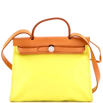 Hermes Herbag Zip Berline Vache Canvas and Leather 31