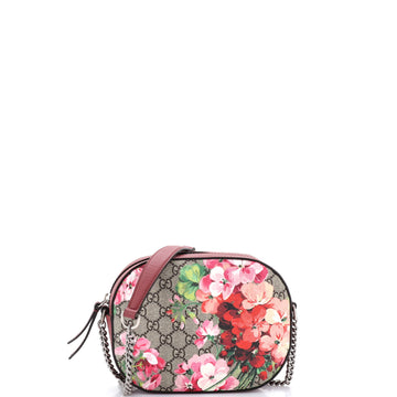 Gucci Chain Crossbody Bag Blooms Print GG Coated Canvas Mini