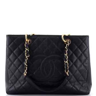 Chanel Grand Shopping Tote Quilted Caviar