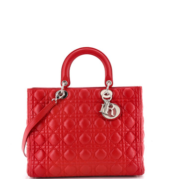 Christian Dior Lady Dior Bag Cannage Quilt Lambskin Large