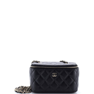 Chanel Classic Vanity Case with Chain Quilted Lambskin Small