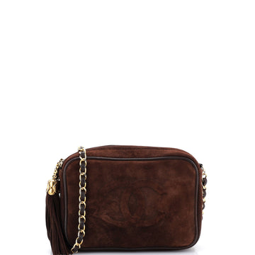 Chanel Vintage CC Tassel Camera Bag Suede Small