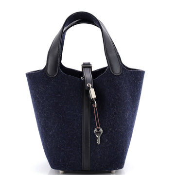 Hermes Picotin Lock Bag Felt with Leather PM