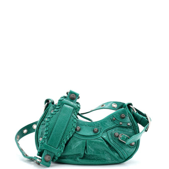 Balenciaga Le Cagole Giant Studs Shoulder Bag Leather XS