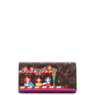 Louis Vuitton Sarah Wallet Limited Edition Vivienne Xmas Monogram Canvas