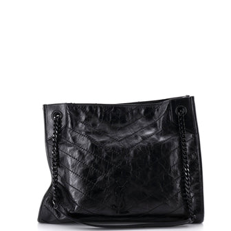 Saint Laurent Niki Shopping Tote Matelasse Chevron Leather Medium
