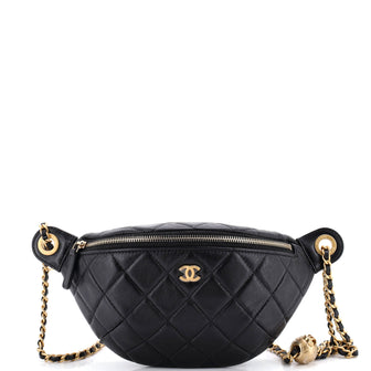 Chanel Pearl Crush Chain Belt Bag Quilted Lambskin