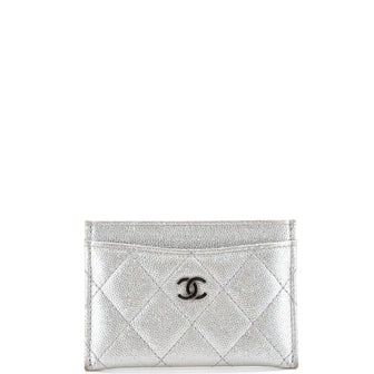 Chanel Classic Card Holder Quilted Iridescent Caviar