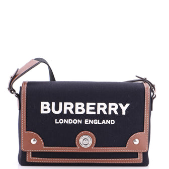 Burberry Note Crossbody Bag Canvas with Leather Medium