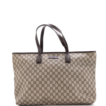 Gucci Plus Tote GG Coated Canvas with Leather Large
