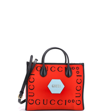 Gucci 100 Tote Embroidered Felt Small
