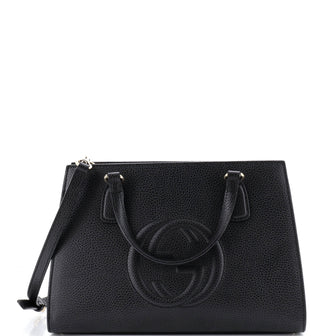 Gucci Soho Convertible Top Handle Satchel Leather Medium