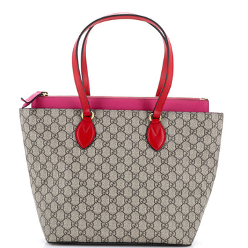 Gucci Linea A Zip Tote GG Coated Canvas and Leather Medium