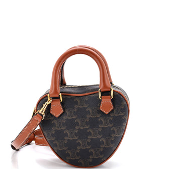 Celine Heart Bag Triomphe Coated Canvas Medium