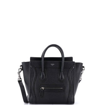 Celine Luggage Bag Grainy Leather Nano