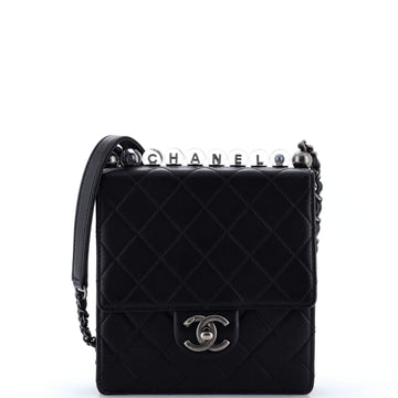 Chanel Chic Pearls Flap Bag Quilted Lambskin Mini