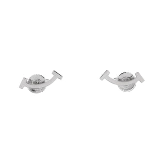Tiffany & Co. T Smile Stud Earrings 18K White Gold
