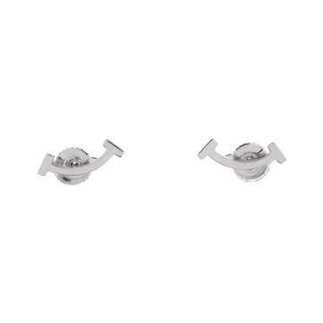 Tiffany & Co. T Smile Stud Earrings 18K White Gold
