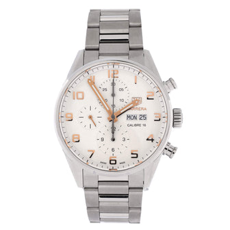 Tag Heuer Carrera Caliber 16 Chronograph Day-Date Automatic  Watch Stainless Steel 43