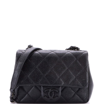 Chanel Incognito Square Flap Bag Quilted Caviar Mini