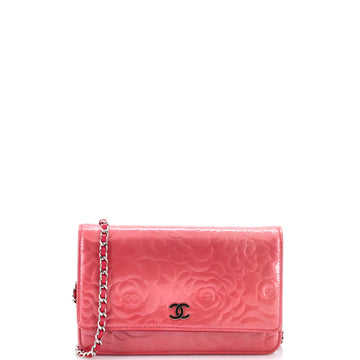 Chanel Wallet on Chain Camellia Patent
