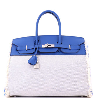 Hermes Fray Fray Birkin Bag Toile and Swift 35