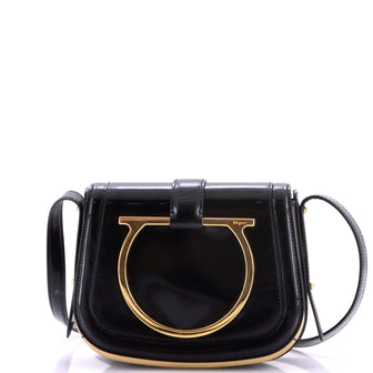 Salvatore Ferragamo Sabine Shoulder Bag Patent Small