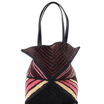 Loewe Puzzle Fold Tote Raffia Medium