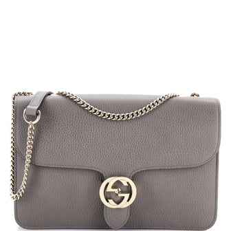 Gucci Interlocking Shoulder Bag Leather Medium