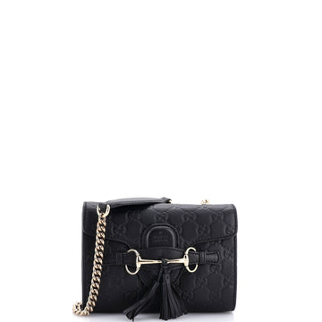 Gucci Emily Chain Flap Bag Guccissima Leather Mini