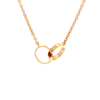 Cartier Love Interlocking Necklace 18K Rose Gold