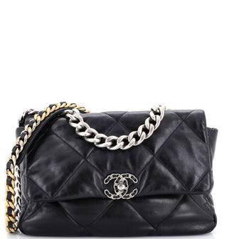 Chanel 19 Flap Bag Quilted Leather Large
