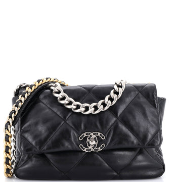 Chanel 19 Flap Bag Quilted Leather Large